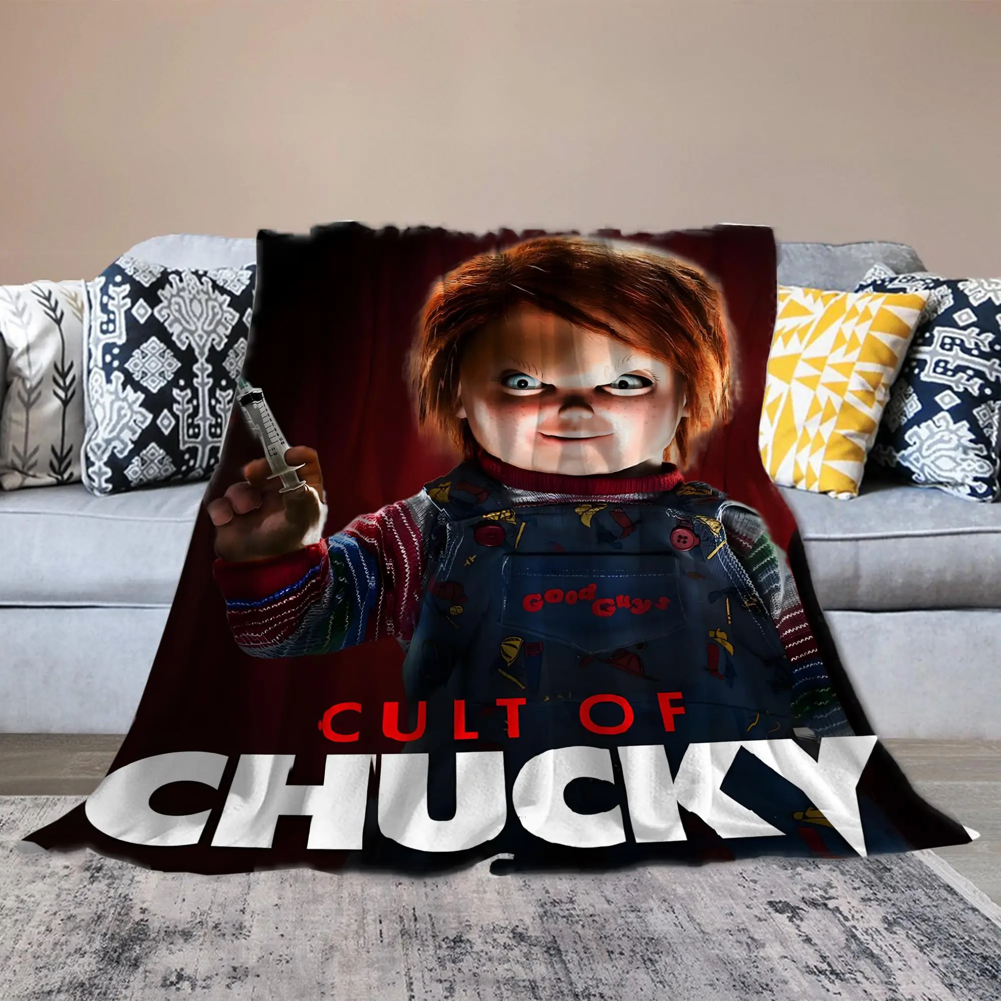 Chucky Ultra Soft Flannel Fleece Blanket | Cozy Lightweight Throw Blanket for Couch, Sofa, Bed & Travel a-203