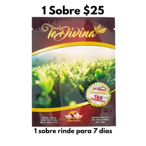 Te Divina Herbal Tea - Natural Ingredients for Balanced Lifestyle - 1 Sobre for 7 Days - No Caffeine - USA Shipping