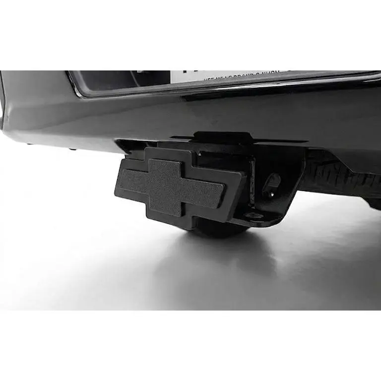 Heat-Proof Black Bowtie Plastic Cover Plug Cap - Truck Accessories for Chevrolet Silverado 1500, 7" x 3" Snug Fit Towing Hitch Tow Parts Replacement
