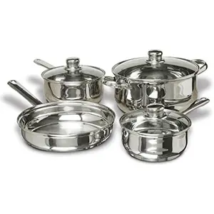 Concord Cookware 7-Piece Stainless Steel Cookware Set, Includes Pots and Pans Concord Cookware Inc