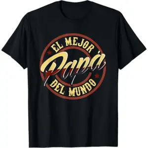 Summer t Shirts Fathers Day T-shirts in Spanish El Mejor Papa del Mundo T-Shirt
