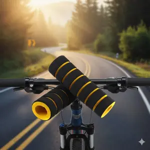 Ergonomic Anti-Slip Motorcycle Grip Set, Shock-Absorbing Handlebar Covers for Mountain & Road Bikes, Universal Fit, Easy Install Upgrade, Vibration Damping Non-Slip Riding Gear