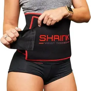 shrink Waist Trimmer - Sweat Band Waist Trainer for Women and Men; Workout Equipment for Home Workout and Gym Exercise; Waist Wrap Hourglass Body Shaper Black