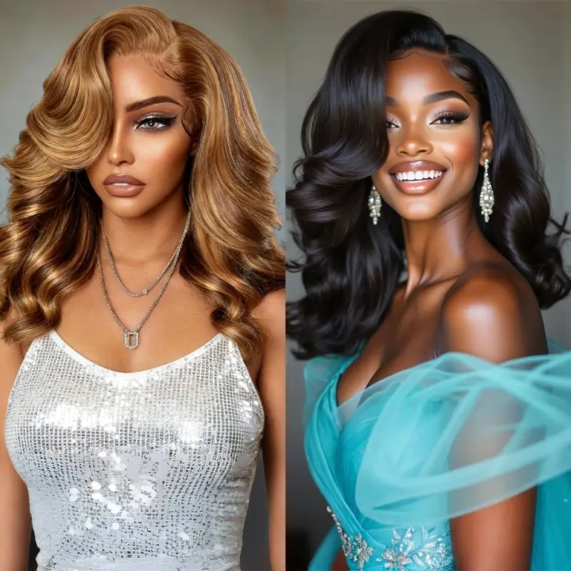 【 Literally obsessed- Beginner Friendly 】 Ashimary 250% Density Glueless Ready To Go Wig Pre Styled Side Part Body Wave 6x4.5 Lace Closure Bob Wig Natural Color & HIghlight Color Human Hair Pre Plucked Pre Cut For Black Women Pull Go Cap#summerwins,summer