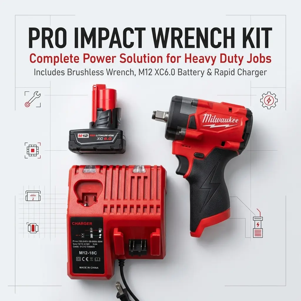 Milwaukee M12 12V Cordless Ratchet Wrench, 1/2-Inch Drive, 220Nm Max Torque, 0-2400 RPM, for Automotive Repair, Machinery Maintenance installation tools