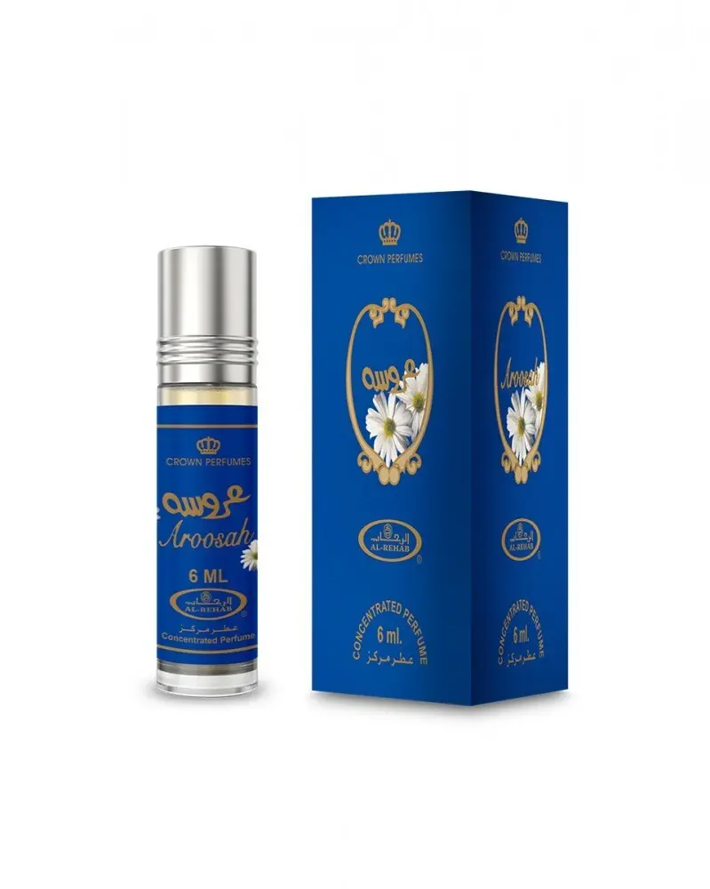 Al Rehab Aroosah Roll On Perfume (0.2FL.OZ) - Aromatic, Elevated, Herb Floral Unisex Fragrance - Long-Lasting, Easy Application, Safe for All Ages, Aromatic Unisex Fragrance, Elevated Unisex Fragrance