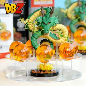 DBZ Shenron Figure Set 15cm Shenlong Statue with 3.5cm Crystal Balls & Stand in Gift Box for Festival Christmas Birthday Party Home Decor Transparent Ornaments Ideal for Anime Lovers' Collection Valentine Gift