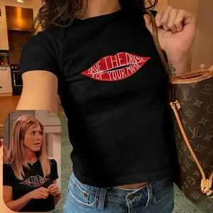 Save The Drama For Your Mama Baby Tee, Friends Series Rachel Green Tshirt, Tv Show Quote Tee, Jennifer Aniston Tee, Gift For Her