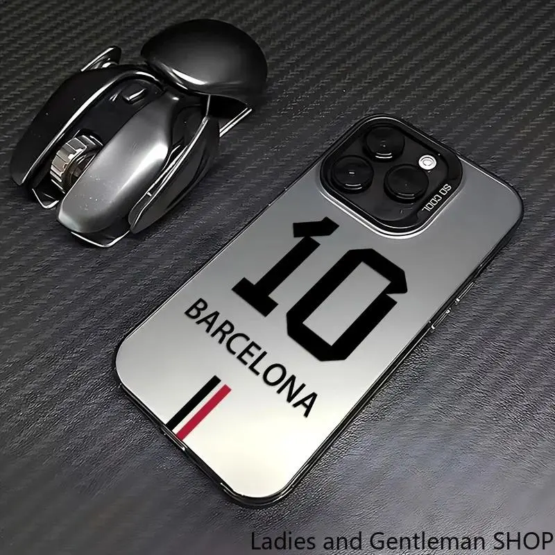 Barcelona 10 Design Protective Matte Back Phone Case - Shock-Resistance Casing for iPhone 11,12,13,14,15,16,17 & Pro/Max/Plus Models - Personalized Smartphone Accessories