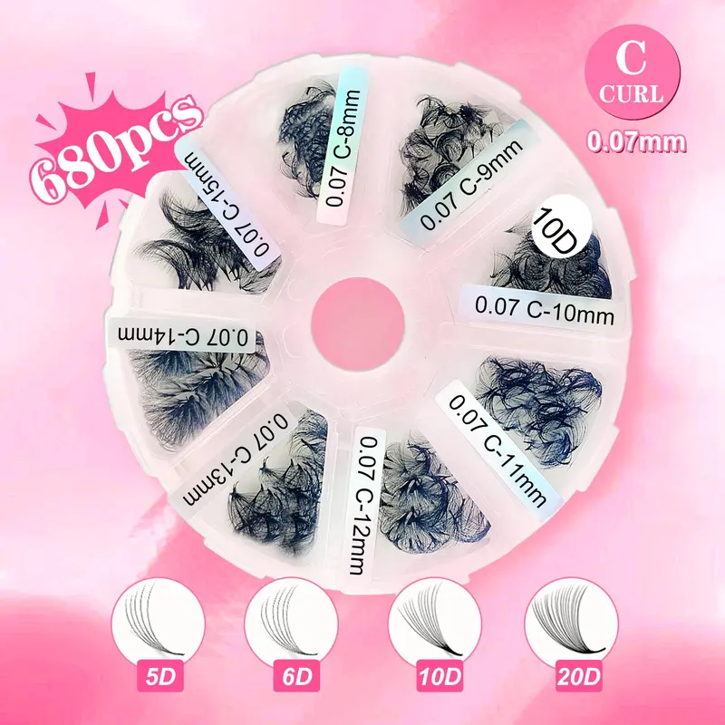 Mixed Length Individual False Eyelashes, 1 Box Natural Look Eyelash Extensions, Self Grafting Curl Eyelashes, Eye Makeup Enhancement False Eyelashes, Cosmetic, DIY Eyelash Extensions