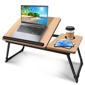 Adjustable Foldable Laptop Bed Tray Table – Lap Desk for Bed & Sofa, Breakfast & Reading