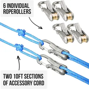 6-Piece Heavy-Duty Metal Paracord Adjuster and Tension Adjuster – Adjustable strapping systems for camping tarpaulins, ground anchor lines, marine gear, and outdoor equipment; fastening tools specifically designed for tarpaulins and marine equipment.