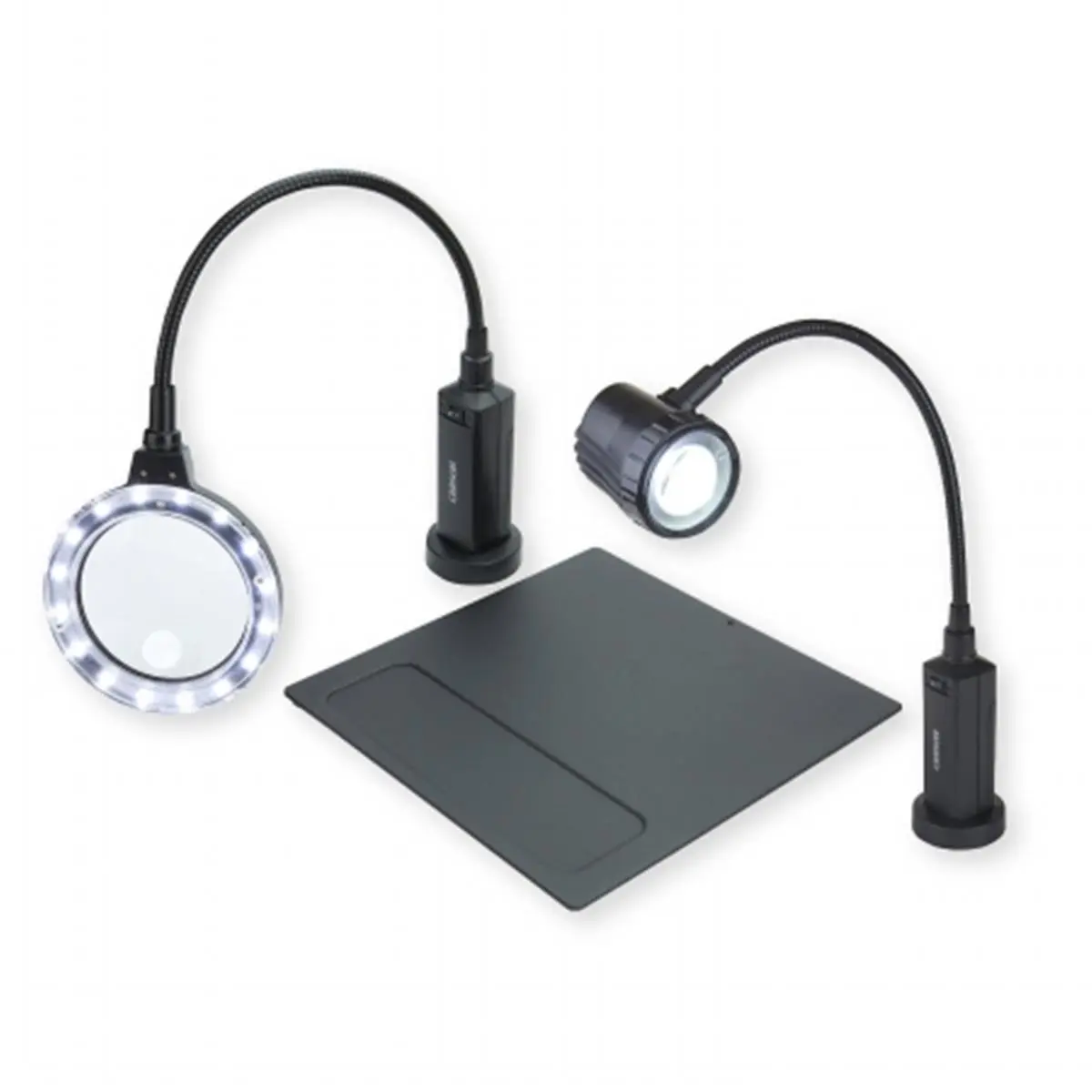 212 MAIN Magni Flex Pro Magnifier & Light Bundle - Adjustable Neck LED Task Lamp with Acrylic Lens, Magnetic Mount, Desk Mount, Ultra Bright LEDs for Small Animal Toy Maintenance, Fly Tying, Jewelry Design, Inspection Hobbies
