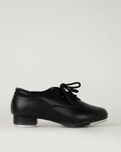 Kids Lace Up PU Leather Tap Shoes