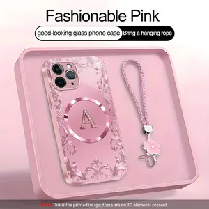 Suitable for [iPhone 11 Pro Max] high-end MagSafe phone case，Each of the 26 letters has its own unique characteristics, Includes a complimentary lanyard and magnetic ring—highly practical. YM99