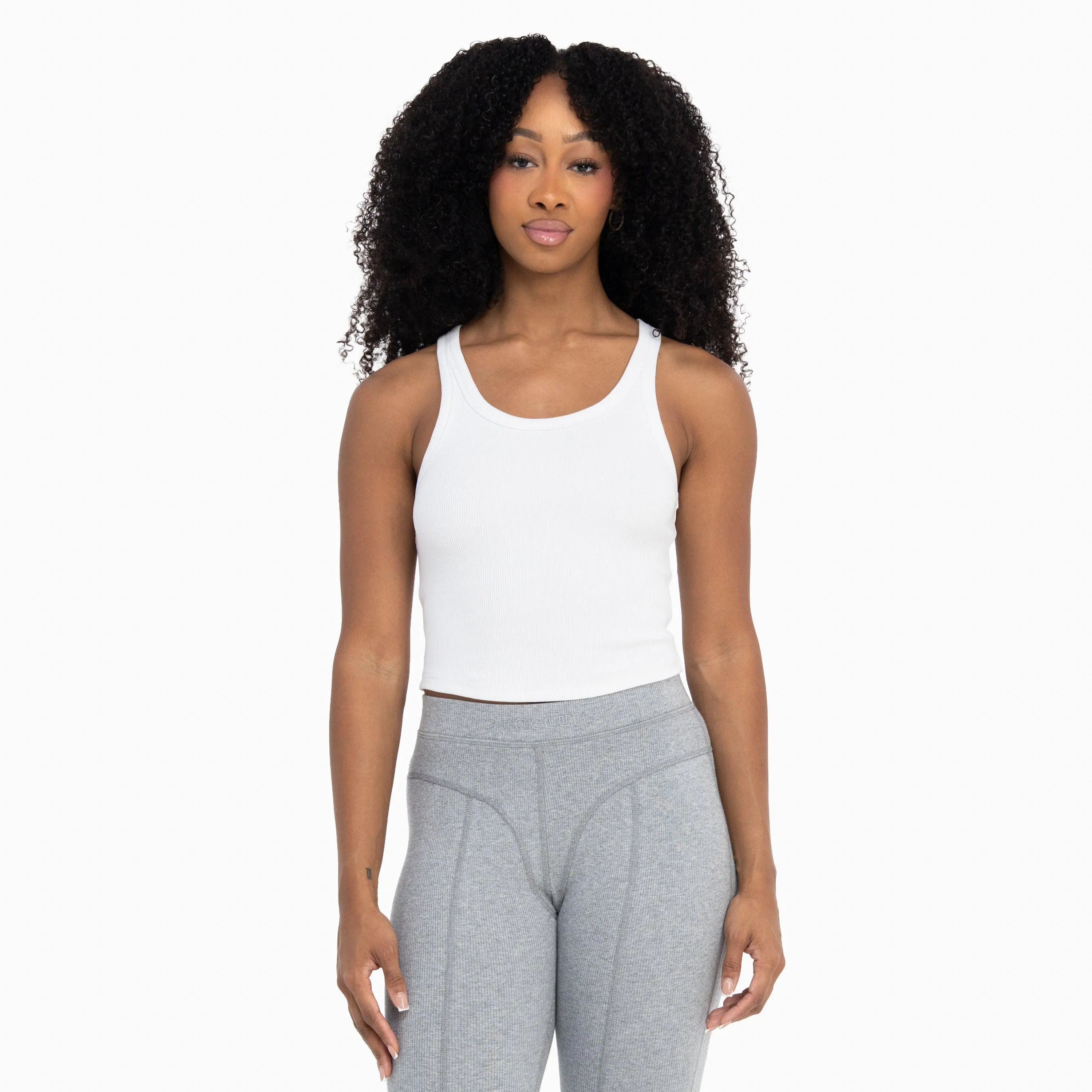 Pro Club Women's Heavyweight Rib Crop Tank