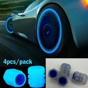 Blueforia Car Caps 4pc LED Light Glow in the Dark