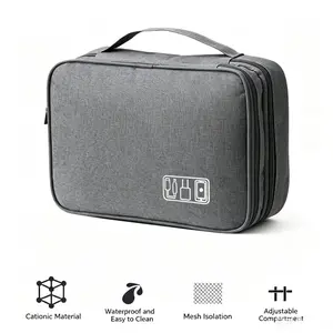 Multifunctional Accessories Storage Bag, Portable Waterproof Organizer, Ideal for Cables, Chargers, Earphones, Practical Small Item Holder