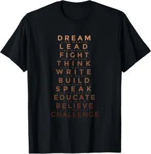 [100% Cotton]Black History Month Tee Dream Like Martin Lead Like Harriet T-Shirt
