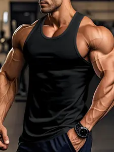 Men's Gym Vest Two-Pack, Comfortable & Stylish Fitness Wear, Sports Apparel, Suitable for Gym & Daily Use, Casual Fitted Summer Top, Breathable Vest, Fitness Workout Vest
