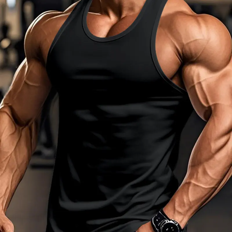 Men's Gym Vest Two-Pack, Comfortable & Stylish Fitness Wear, Sports Apparel, Suitable for Gym & Daily Use, Casual Fitted Summer Top, Breathable Vest, Fitness Workout Vest, Sleeveless Workout Vest, Fitness Exercise Wear