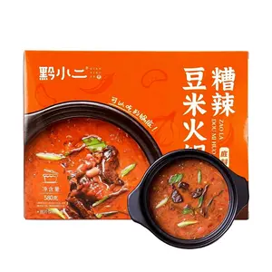 QIAN XIAO ER Spicy Fermented Bean Chili Hot Pot Base - Authentic Guizhou Flavor, 580g - Savory & Tangy Soup Base for Noodles & Rice