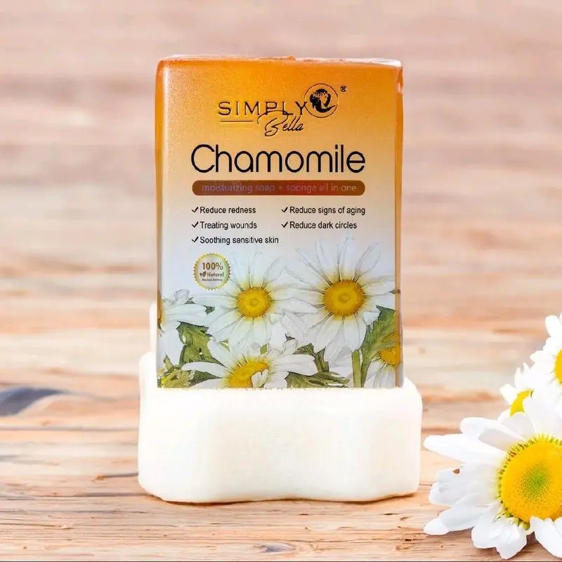 Chamomile Moisturizing Soap - Moisturize soap + All in one / reduces redness, treating wounds, reduce sighs of aging, reduce dark circles