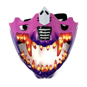 Steampunk Style LED Light UP Metallic Half Face Masquerade Party Masks