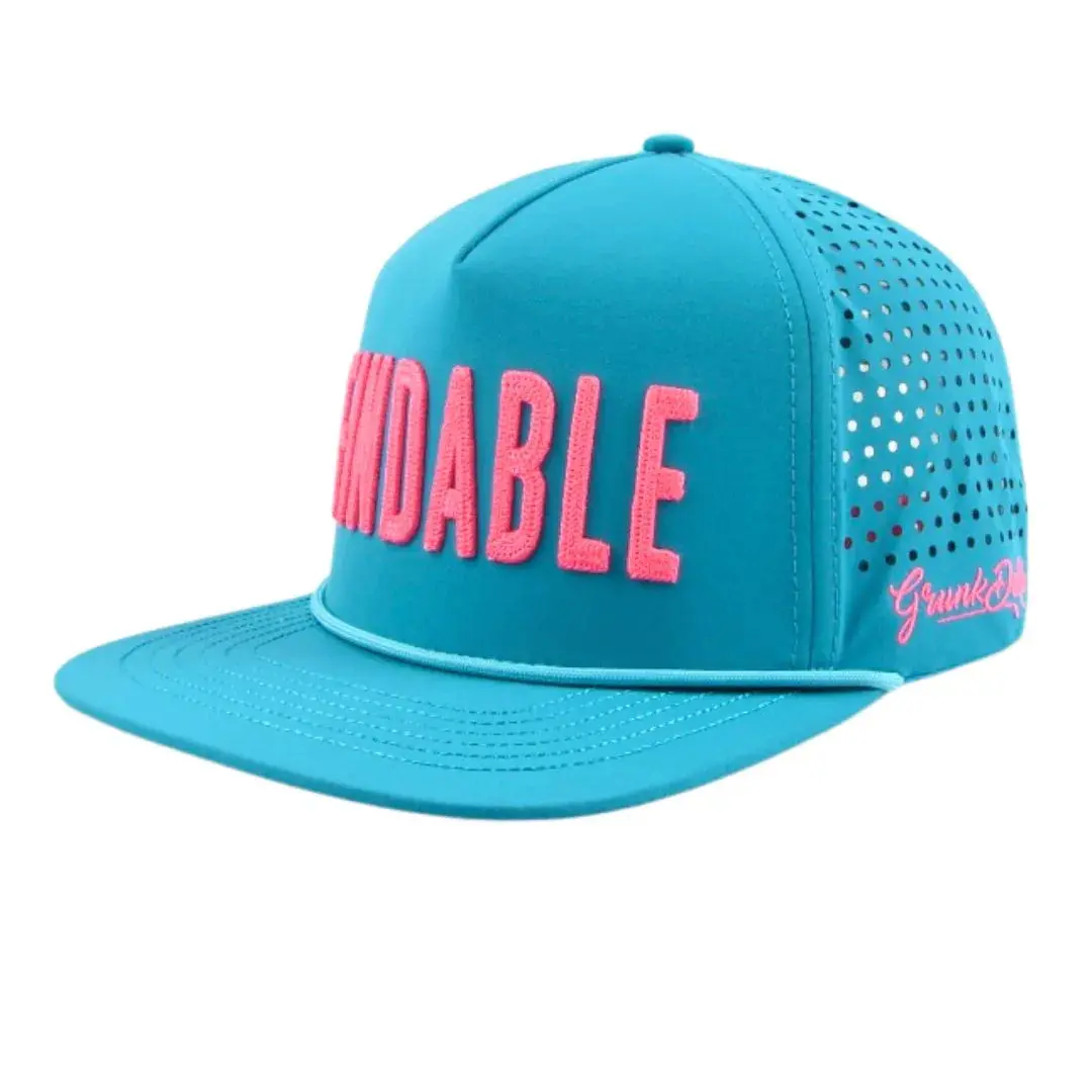 GRUNK DOLFER Embroidered Golf Hat - Blue Waterproof Snapback, Quick Identification Fashion Accessory for Golf Enthusiasts