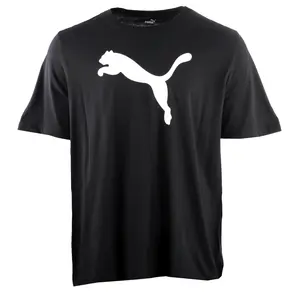 PUMA Mens Hd Pattern Cat Crew Neck Short Sleeve Bt Casual Tops Casual - Black