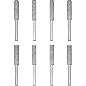 Chainsaw & Lawnmower Sharpener Bit Set – 7/32" (5.5mm) Diamond Sharpening Stones - Durable Grinding Bits for Chainsaw Blade, Lawn Mower Blade & Garden Tool Sharpening
