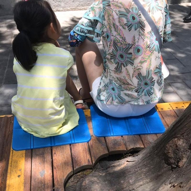 Foldable portable outdoor mat—cooling, moisture-resistant foam; thickened ground mat for grass/outdoors; compact carry mat suitable for public transport