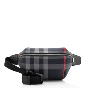 Pre-owned BURBERRY Leather Belt Bags Giant Check Sonny Bum Bag