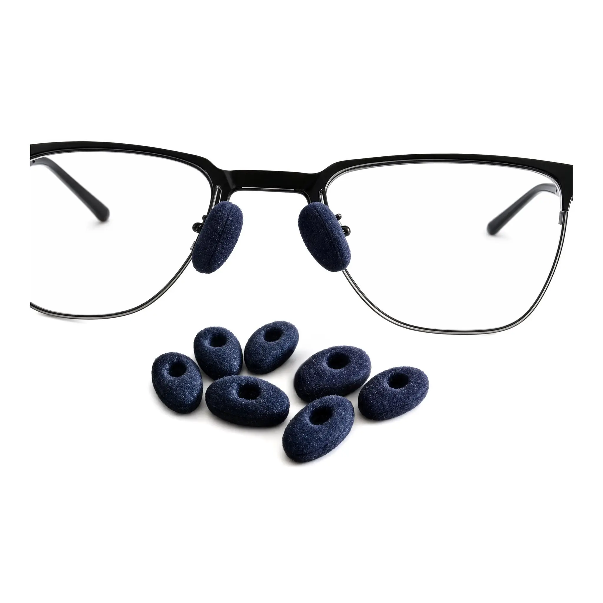 Soft Foam Glasses Nose Pads Anti-Slip Eyeglasses Nose Cushion Covers, Sweat Absorbent Comfort Sponge Nose Pad Sleeves Prevent Slipping & Nose Marks for Optical Eyeglasses Sunglasses Reading Glasses All Frame Types Replacement Accessories