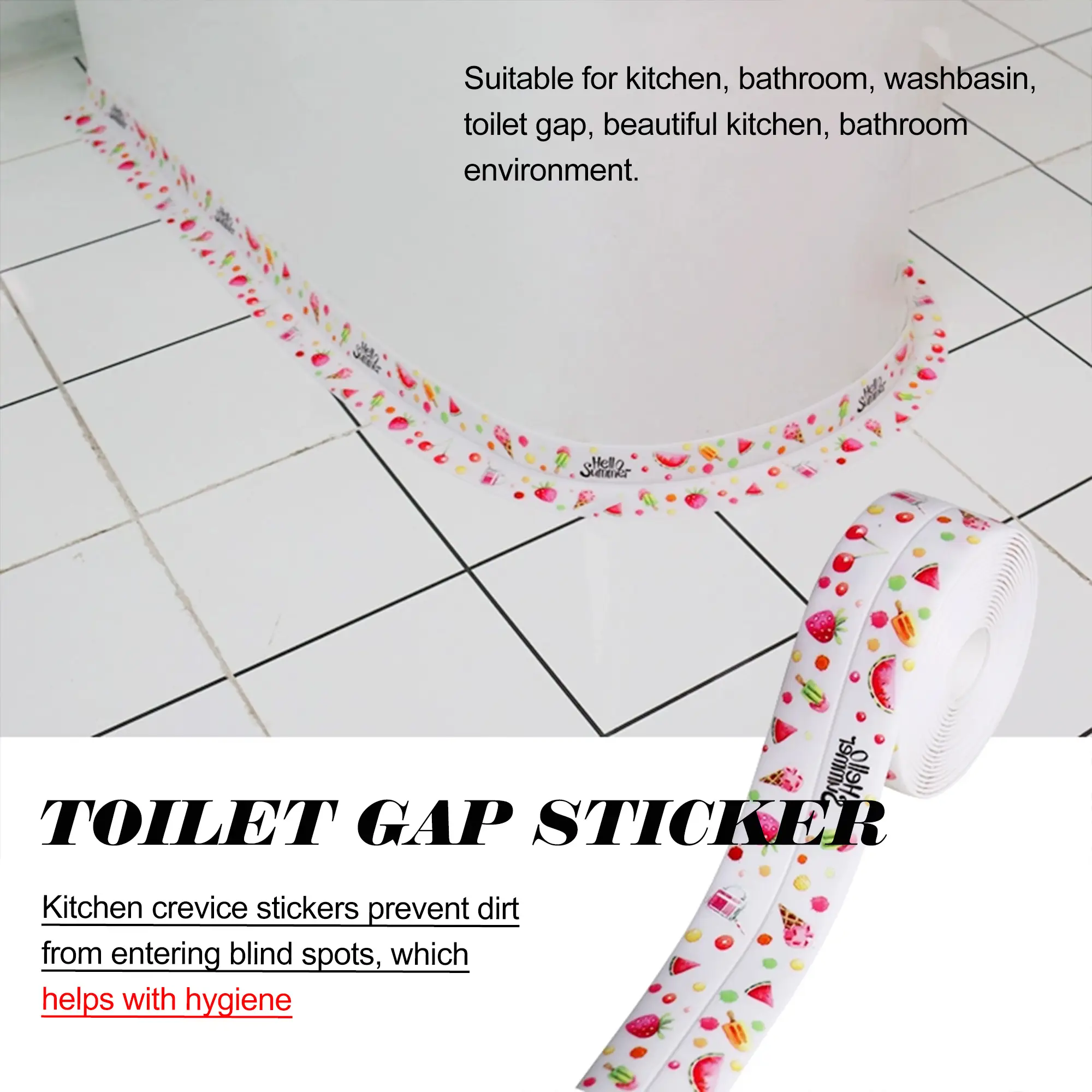 3 Counts Caulk Tape, resists cracking, peeling and discoloration in use,random patterns