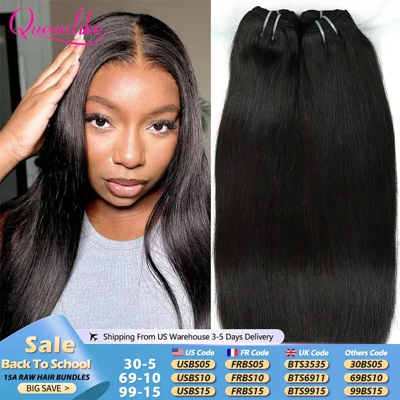 Queenlike 15A Super Double Drawn Vietnamese Raw Bone Straight Human Hair Bundles 20 22 24 inch Top Bundles Human Hair Extensions Queenlike 15A Super Double Drawn Vietnamese Raw Bone Straight Human Hair Bundles 20 22 24 inch Top Bundles Human Hair Extensions
