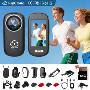 [Flycloud] 4K Mini Magnetic Action Camera WiFi Version – Rechargeable, Long Battery, POV Recording, Multi-Mounts, Phone APP Control Wide-Angle Lens for Sports/Vlog/Pets/Family Parent-Child Time Hiking, Indoor & Outdoor Vlog Recording support 64GB TF Card
