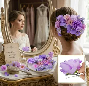 18 PCS Flower Hair Clips Set - Aesthetic Floral Hair Pins for Women & Girls, Summer Beach Hair Accessories, High-Quality Silk Petals, Non-Slip Metal Clips, Versatile Styling for Everyday & Special Occasions