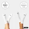 Women's Kamo Fitness The Daily Pack Athletic Ankle Socks - All-Cotton, Ribbed, Basic Everyday Mid-Calf Half Crew with Cushioned Sole, Seamless Toe, Size 5-9