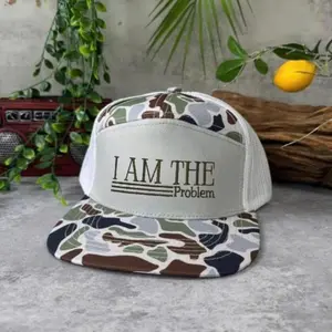 I Am The Problem Camo Trucker Hat, Embroidered Funny Country Snapback, Unisex Adjustable Outdoor Hat, Everyday Wear Gift