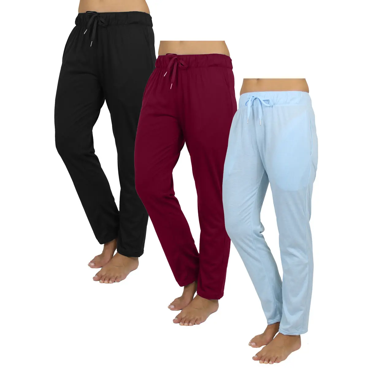 (3-Pack) Black-Burgundy-Blue