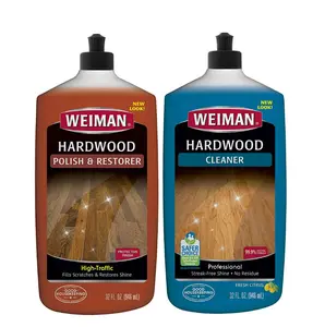 Weiman Hardwood Floor Cleaner & Hardwood Polish & Restore High Shine Floor Polish Kit - Restore Dull Hardwood Floors