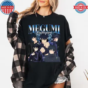[Sale Up To 50%] Limited Fushiguro Megumi Shirt, Jujutsu Kaisen Shirt, Anime Shirt, Gift For Him, Gift For Her, Unisex T-Shirt, Graphic Streetwear T-shirt