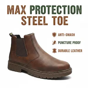 Formidable Splash-proof Smash-proof Puncture-proof Breathable Safety Shoes Unisex Chef Work Shoe Waterproof Anti-slip Durable Outdoor Comfortable tailored for Railway Workers Train Conductors and Track Maintenance Personnel Men Women