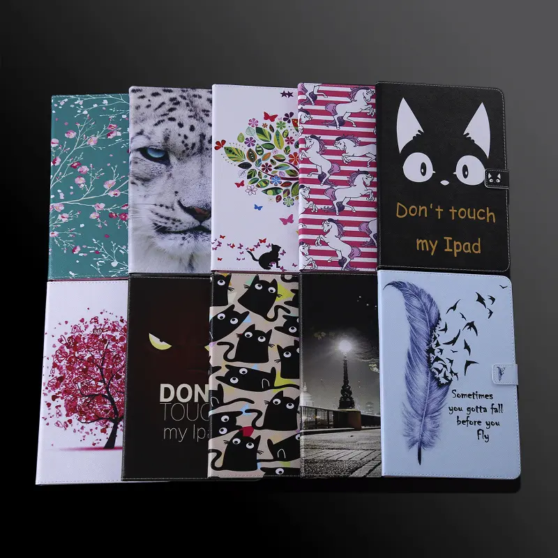 Suitable for Lenovo Tab M10 Plus Tablet Case Multiple Creative Art Painted Patterns - Durable Faux Leather Material Supports Auto Sleep/Wake Built-in Card Slot Stand Function| Travel Accessories| Stand Function Protective Case