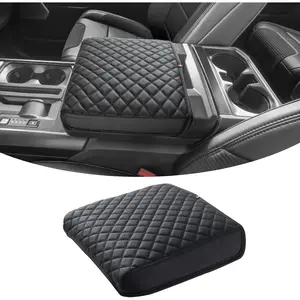 Armrest Cover Compatible with 2021 - 2025 2026  F150 PU Leather  Interior Accessories, Customized Anti-Scratch Leather Armrest Lid Protector Pad (Work Surface Console Only)