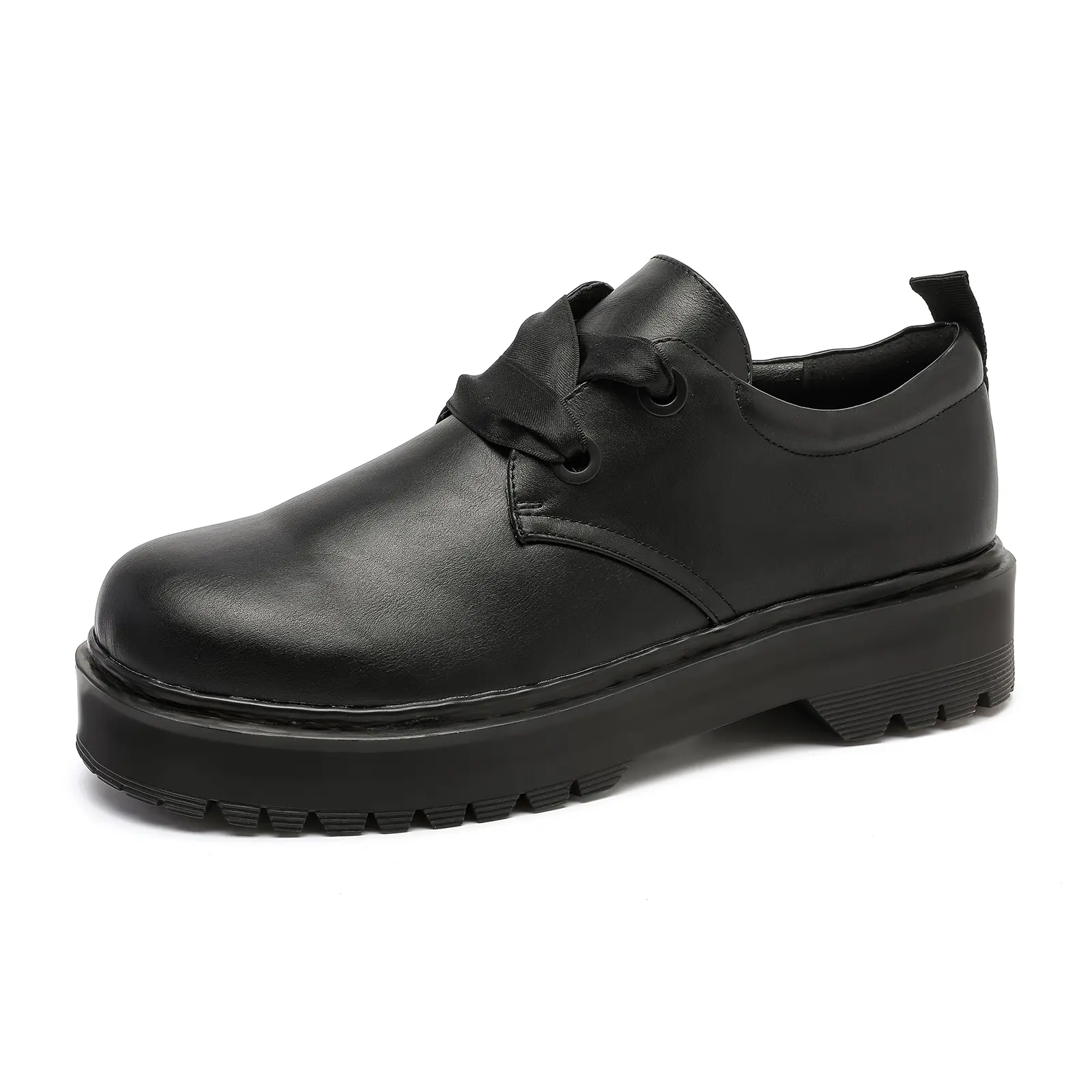 Womens Vintage Oxford Shoes,Casual Low Heel Loafers for Women,Round Toe Chunky Black Platform Oxford Shoes for Women,Comfort Dress Shoes