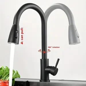360° Splashproof Rotating Faucet, Kitchen Sink Accessories, Easy Installation, PVC Extensible Nozzle, 2 Modes, Bathroom Water Tap
