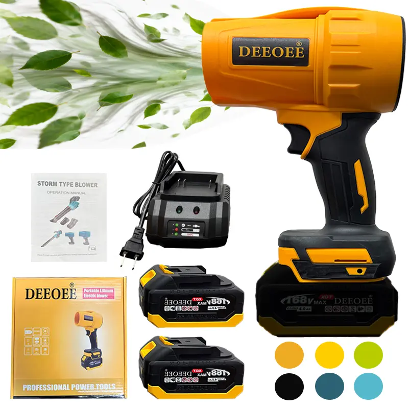 Cordless Turbo Jet Leaf Blower – High-Power Brushless Motor, Violent TurboFan for Car Drying, Dust Cleaning & Snow Removal – Handheld & Lightweight for Outdoor & Garage Use