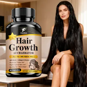 Fulimiks Hair Growth Accelerator Multivitamin for Women & Men, with Fo-Ti Root, Biotin, Collagen, Zinc & Vitamins C,  for Thicker Hair, Healthier Skin & Nails, 60 Capsules